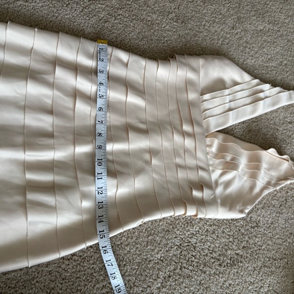 Forever 21 Vintage Y2K 2000s Champagne Statin Tiered Haulter Dres Size Small - Picture 12 of 15